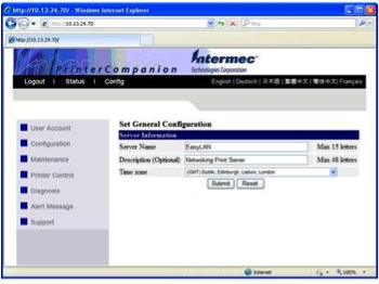 Como configurar a rede das impressoras intermec e zebra