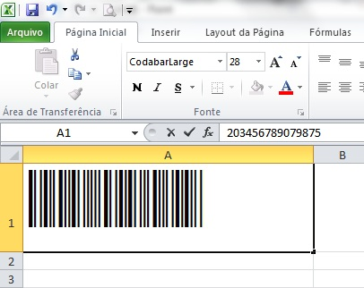 código de barras excel