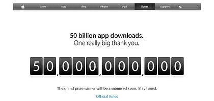 apple app store 50 bilhoes content